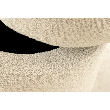 Invicta Pufa VOQUE bouclé taupe Ø 41 x 49cm / 46685