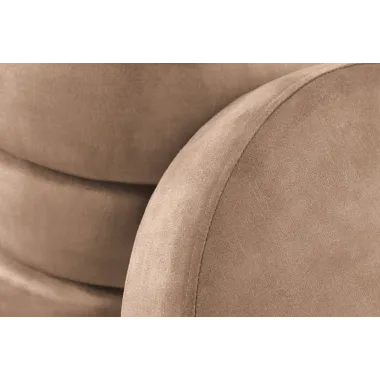 Invicta Pufa VOQUE szampański aksamit Ø 41 x 49cm / 46688