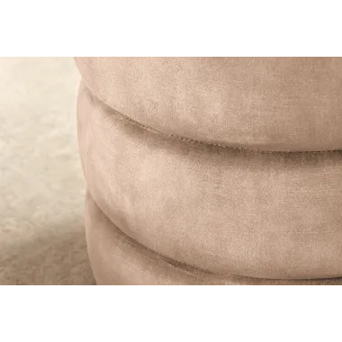 Invicta Pufa VOQUE szampański aksamit Ø 41 x 49cm / 46688