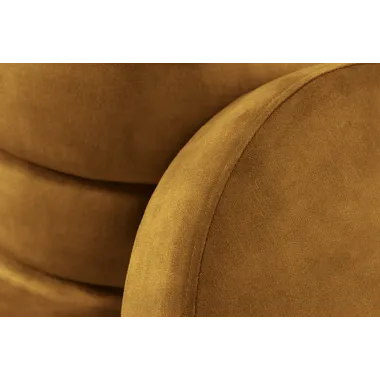 Invicta Pufa VOQUE musztardowo żółty aksamit Ø 41 x 49cm / 46693