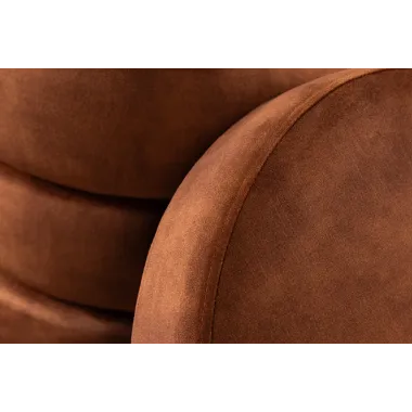 Invicta Pufa VOQUE rdzawy brąz aksamit Ø 41 x 49cm / 46694