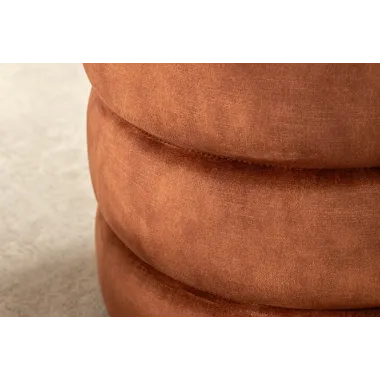 Invicta Pufa VOQUE rdzawy brąz aksamit Ø 41 x 49cm / 46694