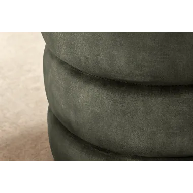 Invicta Pufa VOQUE zielony aksamit Ø 41 x 49cm / 46495