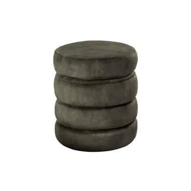 Invicta Pufa VOQUE zielony aksamit Ø 41 x 49cm / 46495