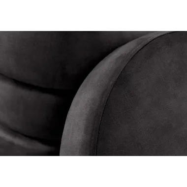 Invicta Pufa VOQUE szary aksamit Ø 41 x 49cm / 46689