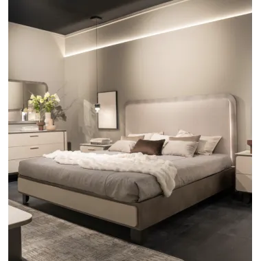 PERLA Włoskie Łóżko tapicerowane KING SIZE 212 x 142 x 217cm / ArredoClassic