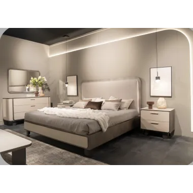 PERLA Włoskie Łóżko tapicerowane TWIN SIZE 100 x 142 x 214cm / ArredoClassic