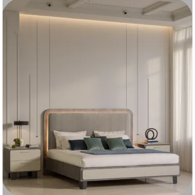 PERLA Włoskie Łóżko tapicerowane TWIN SIZE 100 x 142 x 214cm / ArredoClassic