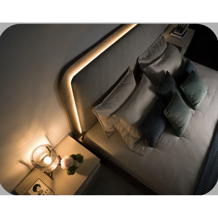 PERLA Włoskie Łóżko tapicerowane TWIN SIZE 100 x 142 x 214cm / ArredoClassic