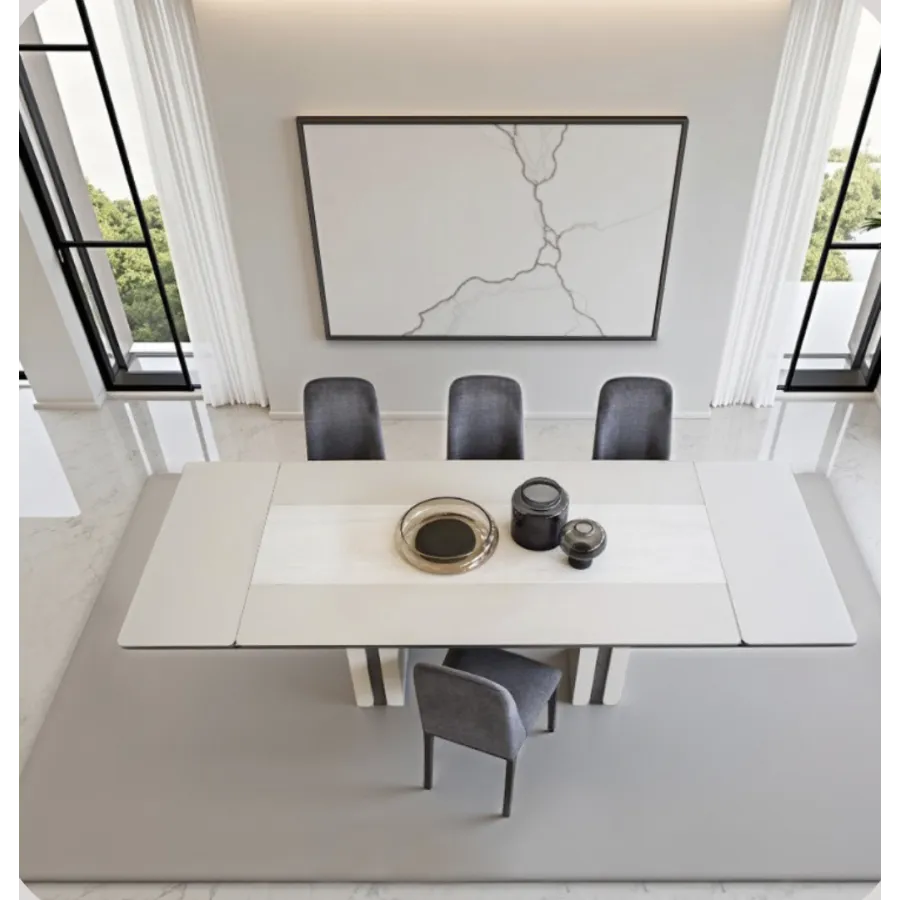 PERLA Włoski Stół rozkładany z trawertytem 200 - 294 x 77 x 115cm / ArredoClassic