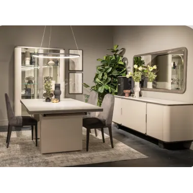 PERLA Włoski Stół rozkładany z trawertytem 200 - 294 x 77 x 115cm / ArredoClassic