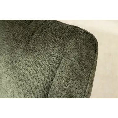 Invicta Krzesło obrotowe AVIGNON 360°z podłokietnikami zielony chenille 58 x 85 x 55cm / 45472