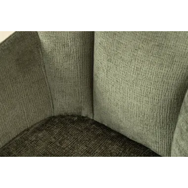 Invicta Krzesło obrotowe AVIGNON 360°z podłokietnikami zielony chenille 58 x 85 x 55cm / 45472