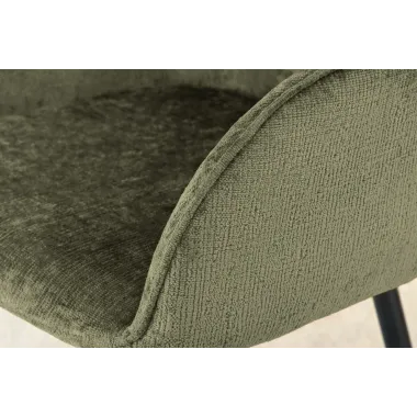 Invicta Krzesło obrotowe AVIGNON 360°z podłokietnikami zielony chenille 58 x 85 x 55cm / 45472