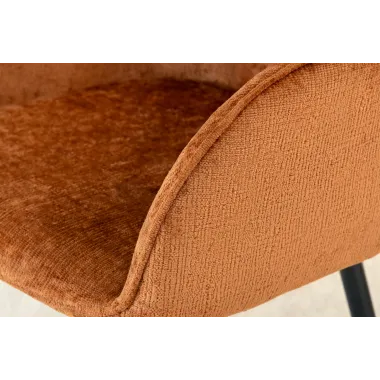 Invicta Krzesło obrotowe AVIGNON 360° z podłokietnikami brązowy chenille 58 x 85 x 55cm / 45471