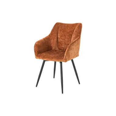 Invicta Krzesło obrotowe AVIGNON 360° z podłokietnikami brązowy chenille 58 x 85 x 55cm / 45471