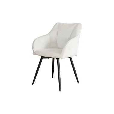 Invicta Krzesło obrotowe AVIGNON 360° z podłokietnikami beżowy chenille 58 x 85 x 55cm / 45470