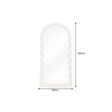 Invicta Lustro ścienne WAVE białe 160cm / 45941