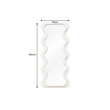 Invicta Lustro ścienne CURVY biały 160cm / 45942