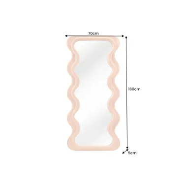 Invicta Lustro ścienne CURVY apricot 160cm / 44676