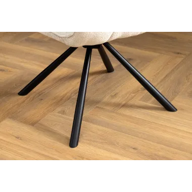 Invicta Krzesło obrotowe UNIQUE 180°z podłokietnikami szampańska tkanina szenilowa 64 x 84 x 61cm / 46322