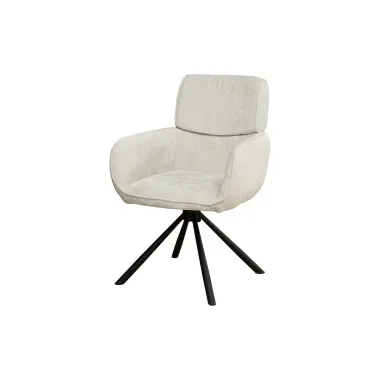 Invicta Krzesło obrotowe UNIQUE 180°z podłokietnikami szampańska tkanina szenilowa 64 x 84 x 61cm / 46322