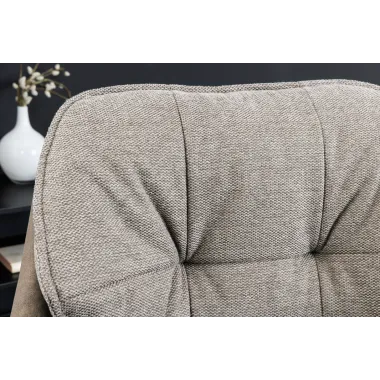 Invicta Krzesło obrotowe LOUNGER taupe z podłokietnikami 63cm / 41662