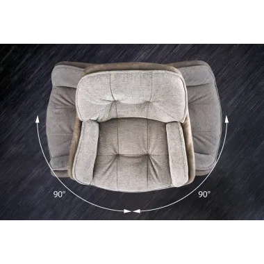 Invicta Krzesło obrotowe LOUNGER taupe z podłokietnikami 63cm / 41662