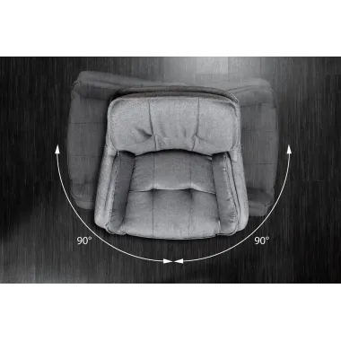 Krzesło LOUNGER szary podłokietnik / 39352