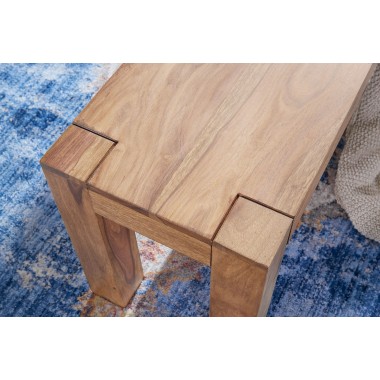 WOHNLING seating bench Solid wood Acacia 160 x 45 x 35 cm wooden bench natural product kitchen bench in country style
