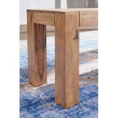 WOHNLING seating bench Solid wood Acacia 160 x 45 x 35 cm wooden bench natural product kitchen bench in country style