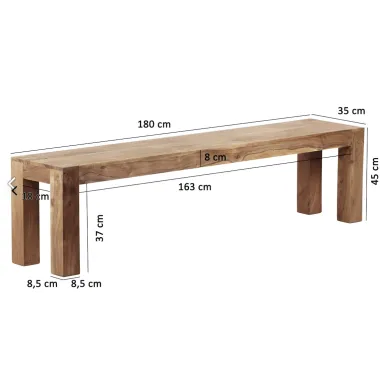 Wohnling Ławka do siedzenia LAGOS MUMBAI akacja 180 x 45 x 35cm / WL1.466
