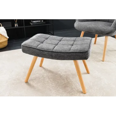 Invicta Stołek  SCANDINAVIA Teksturowy-szary 40cm / 44029