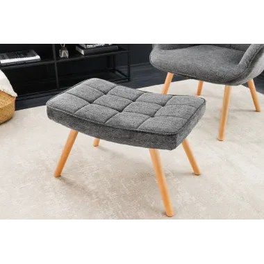 Invicta Stołek  SCANDINAVIA Teksturowy-szary 40cm / 44029