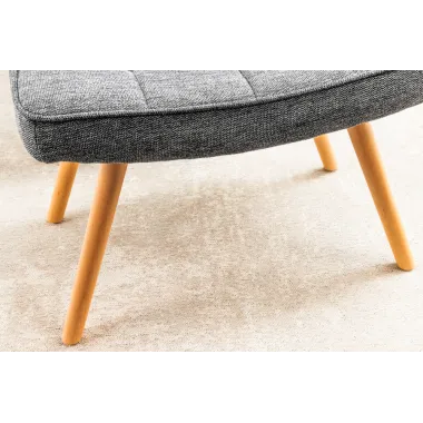 Invicta Stołek  SCANDINAVIA Teksturowy-szary 40cm / 44029