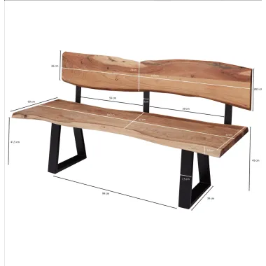 Wohnling Ławka do siedzenia GAYA MAMMUT akacja 160 x 83.5 x 60cm / WL5.638