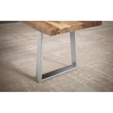 Wohnling Ławka do siedzenia MAMMUT akacja nogi chrom 120 x 45,5 x 40cm / WL7.286