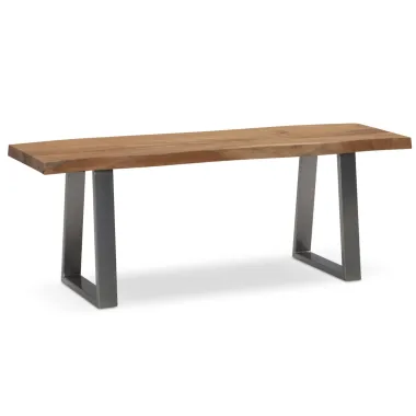 Wohnling Ławka do siedzenia MAMMUT akacja nogi chrom 120 x 45,5 x 40cm / WL7.286