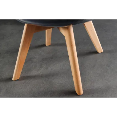 Invicta Krzesło SCANDINAVIA MEISTERSTÜCK transparentne imitacja czarnej skóry 42cm / 44165