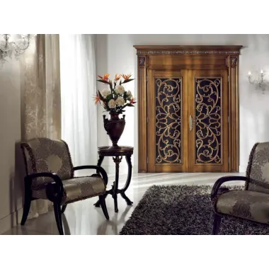 Ekskluzywne Włoskie drzwi przesuwne dwuskrzydłowe 221 x 257 x 10cm / DR107/GL