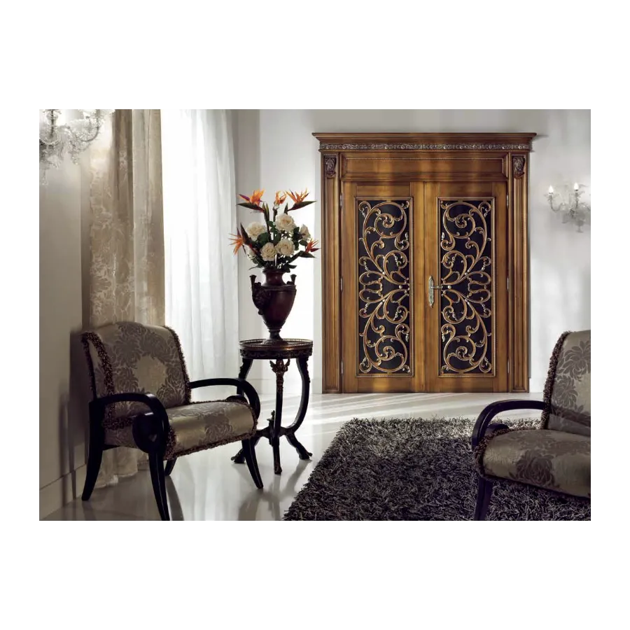 Ekskluzywne Włoskie drzwi przesuwne dwuskrzydłowe 221 x 257 x 10cm / DR107/GL