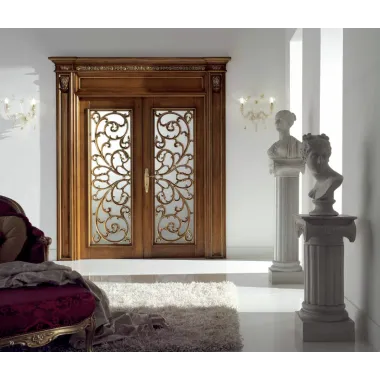 Ekskluzywne Włoskie drzwi przesuwne dwuskrzydłowe 231 x 257 x 11,5cm / DR106/GV