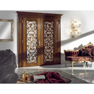 Ekskluzywne Włoskie drzwi przesuwne dwuskrzydłowe 231 x 257 x 11,5cm / DR106/GL