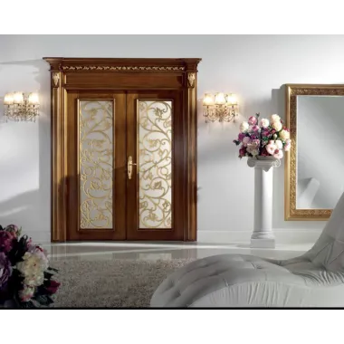 Ekskluzywne Włoskie drzwi przesuwne dwuskrzydłowe 231 x 257 x 11,5cm / DR106/GL