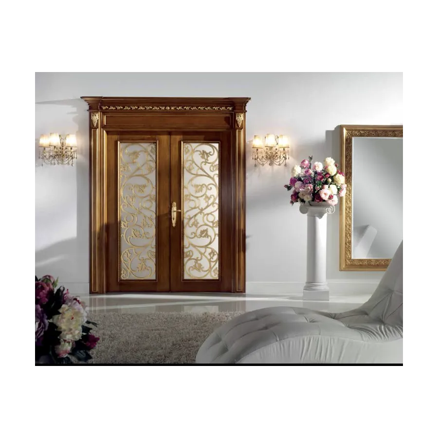 Ekskluzywne Włoskie drzwi przesuwne dwuskrzydłowe 231 x 257 x 11,5cm / DR106/GL