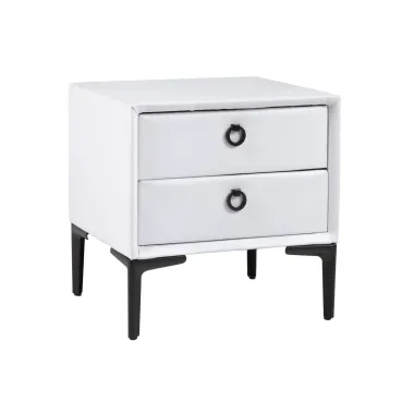 Invicta Szafka nocna COSMOPOLITE biały aksamit 45 x 45 x 39cm / 40785