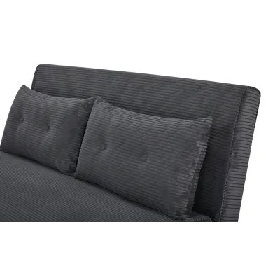 Invicta SMART MULTIFUNCTION Sofa rozkładana szary sztruks 140 x 97 x 82cm / 47144