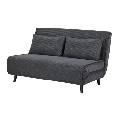 Invicta SMART MULTIFUNCTION Sofa rozkładana szary sztruks 140 x 97 x 82cm / 47144