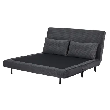 Invicta SMART MULTIFUNCTION Sofa rozkładana szary sztruks 140 x 97 x 82cm / 47144