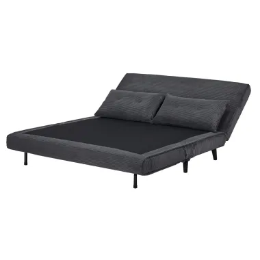 Invicta SMART MULTIFUNCTION Sofa rozkładana szary sztruks 140 x 97 x 82cm / 47144